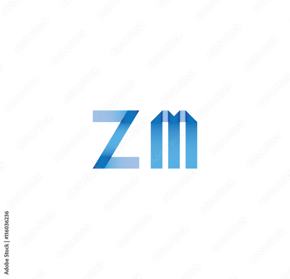 zm initial simple modern blue zm initial simple modern blue