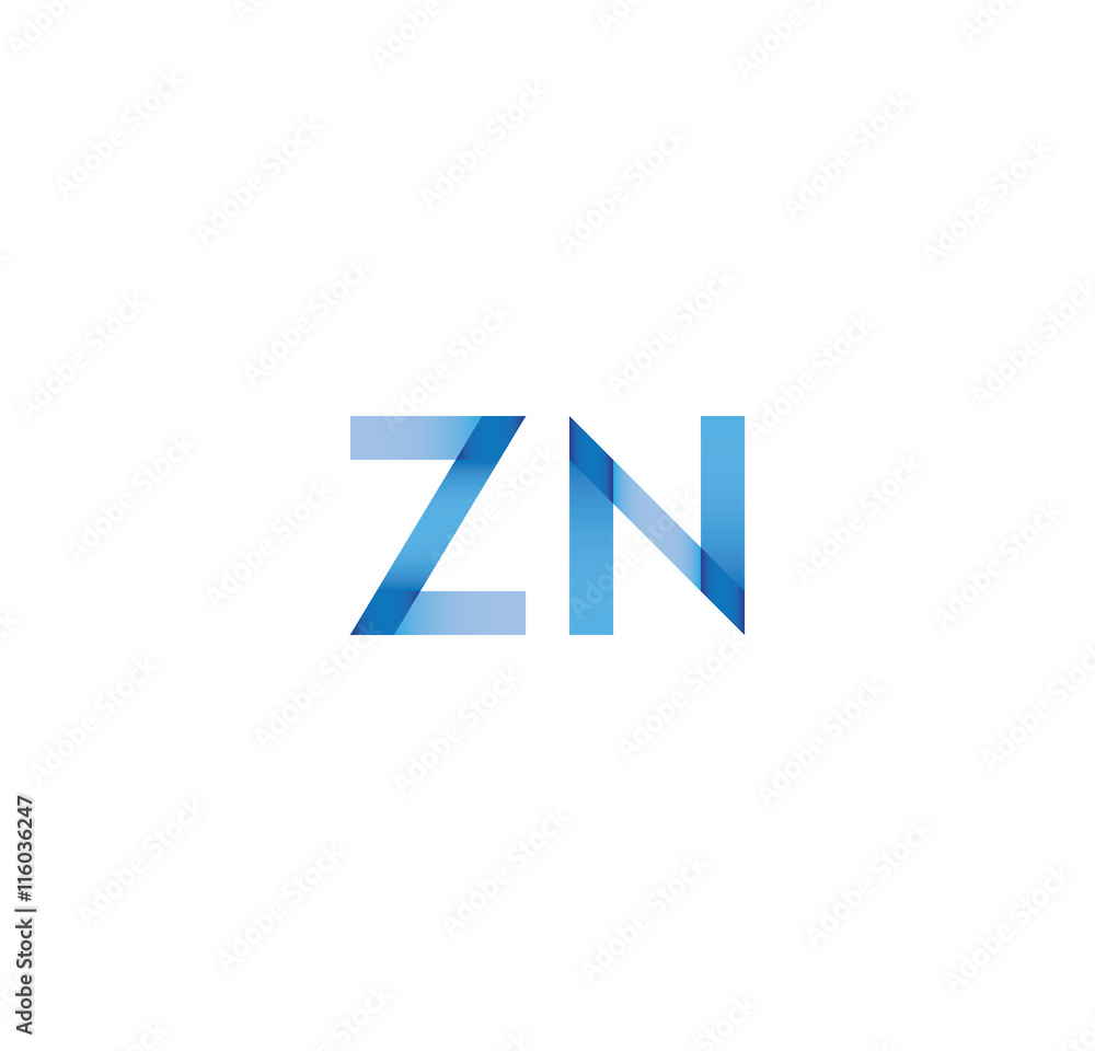 zn initial simple modern blue zn initial simple modern blue
