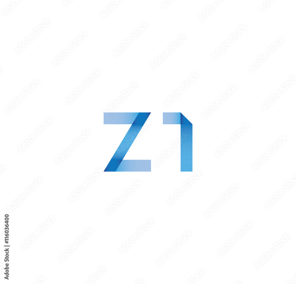 z1 initial simple modern blue z1 initial simple modern blue