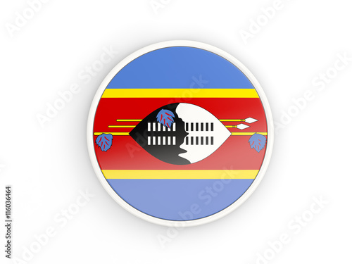 Free Download Flag of swaziland. Round icon with frame - GFXLoad