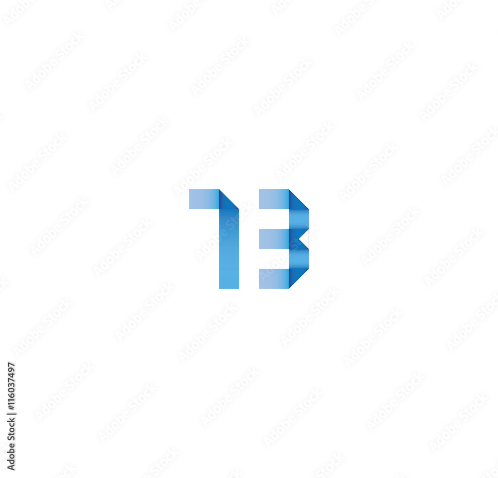 13 initial simple modern blue 13 initial simple modern blue