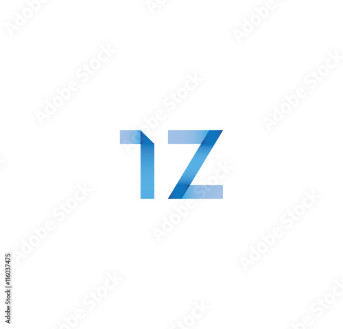 Free Download 1z initial simple modern blue  - GFXLoad