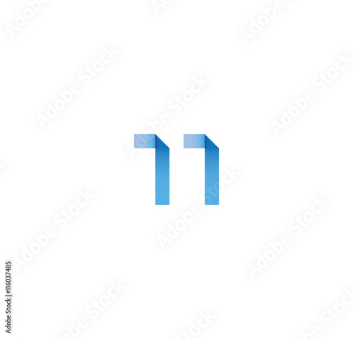 11 initial simple modern blue 