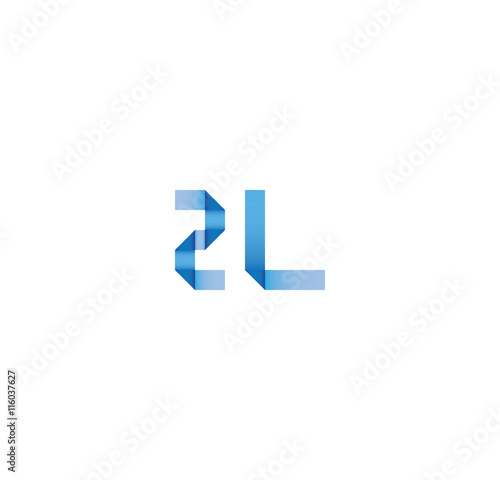 2l initial simple modern blue 