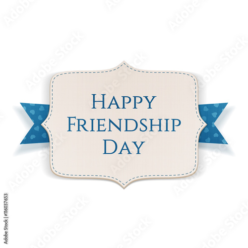 Happy Friendship Day realistic greeting Banner
