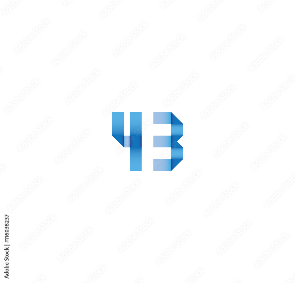 43 initial simple modern blue 43 initial simple modern blue