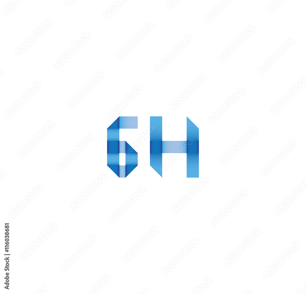 6h initial simple modern blue 6h initial simple modern blue