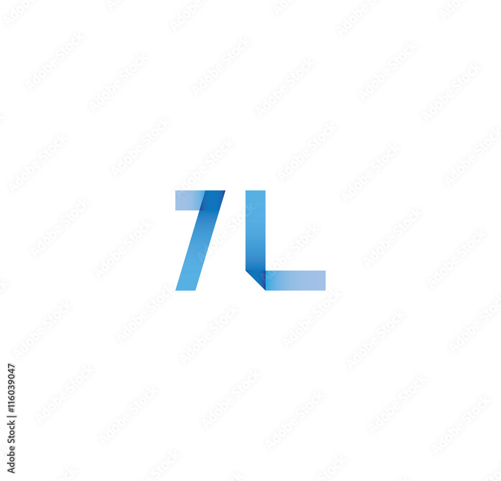 7l initial simple modern blue 7l initial simple modern blue