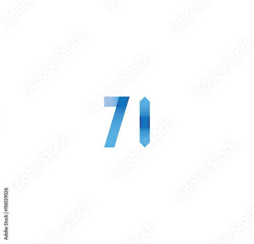 Free Download 7i initial simple modern blue  - GFXLoad