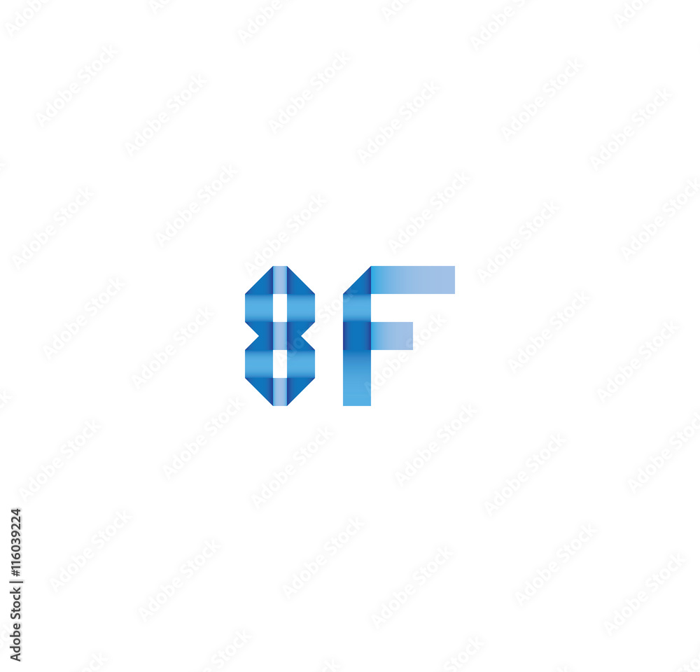 Obraz premium 8f initial simple modern blue 