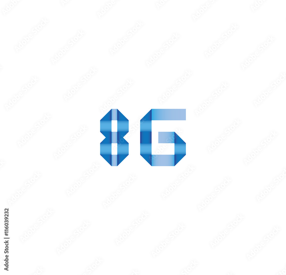 Fototapeta premium 8g initial simple modern blue
