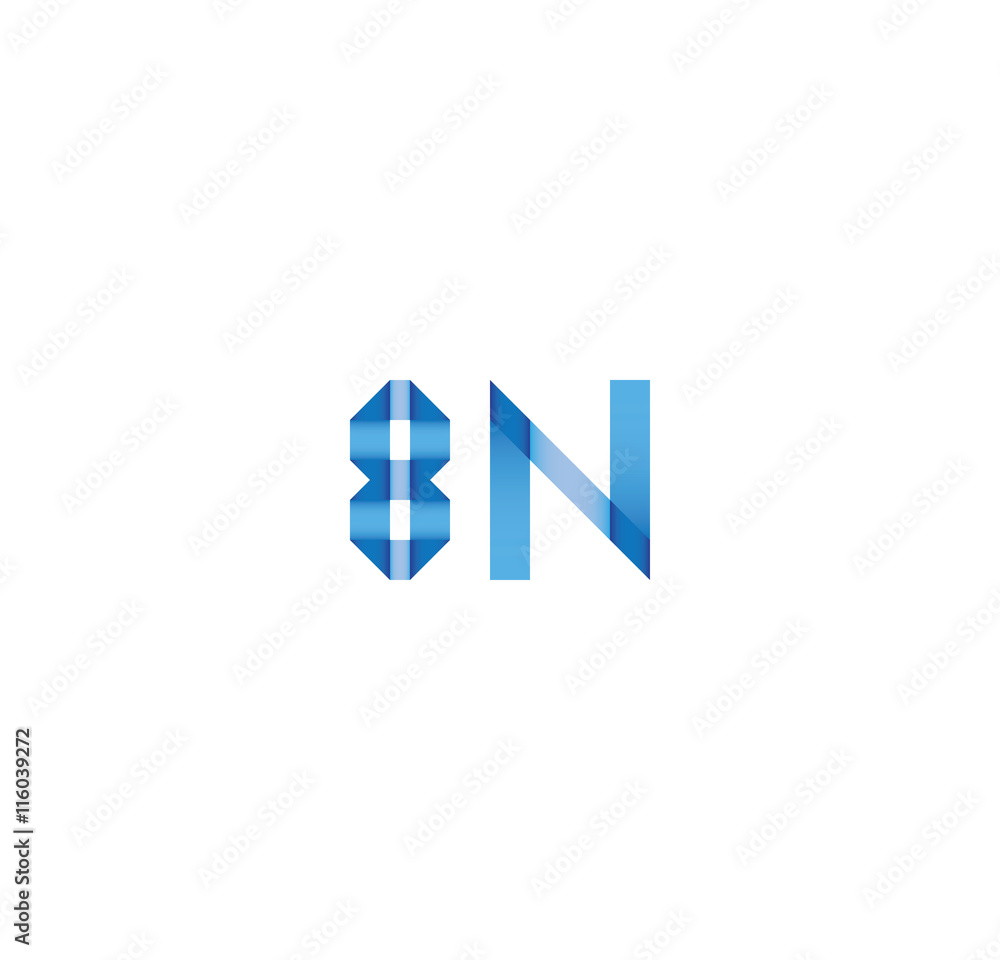 8n initial simple modern blue 8n initial simple modern blue