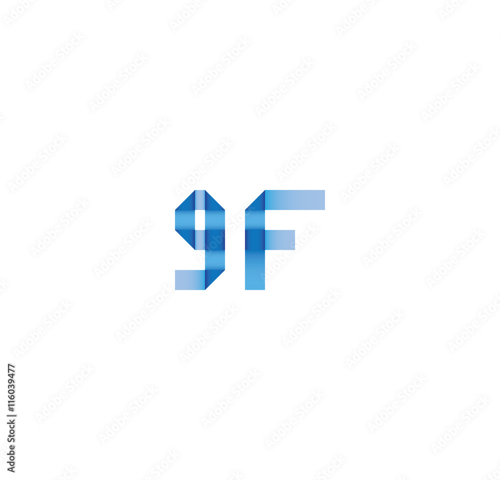 9f initial simple modern blue 9f initial simple modern blue