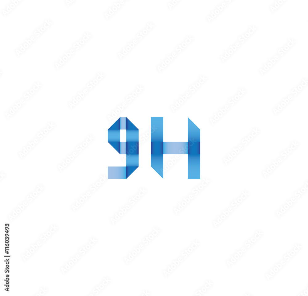 9h initial simple modern blue 9h initial simple modern blue
