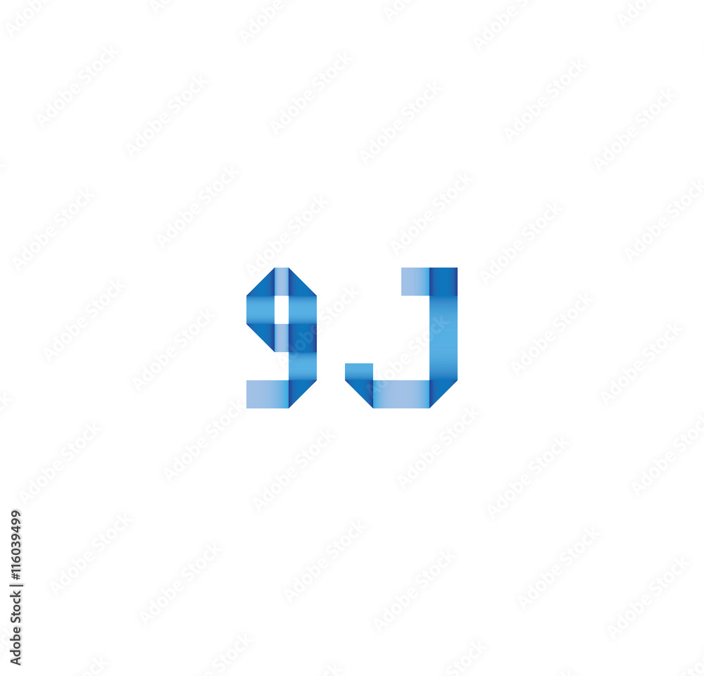 9j initial simple modern blue 9j initial simple modern blue