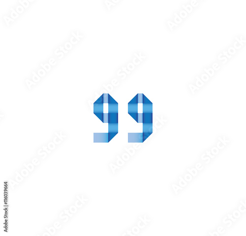 99 initial simple modern blue 