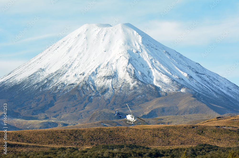 Helicopter fly around Mount Ngauruhoe in Tongariro National Park