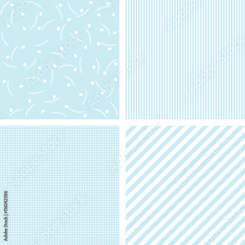 Set of 4 cute vector patterns