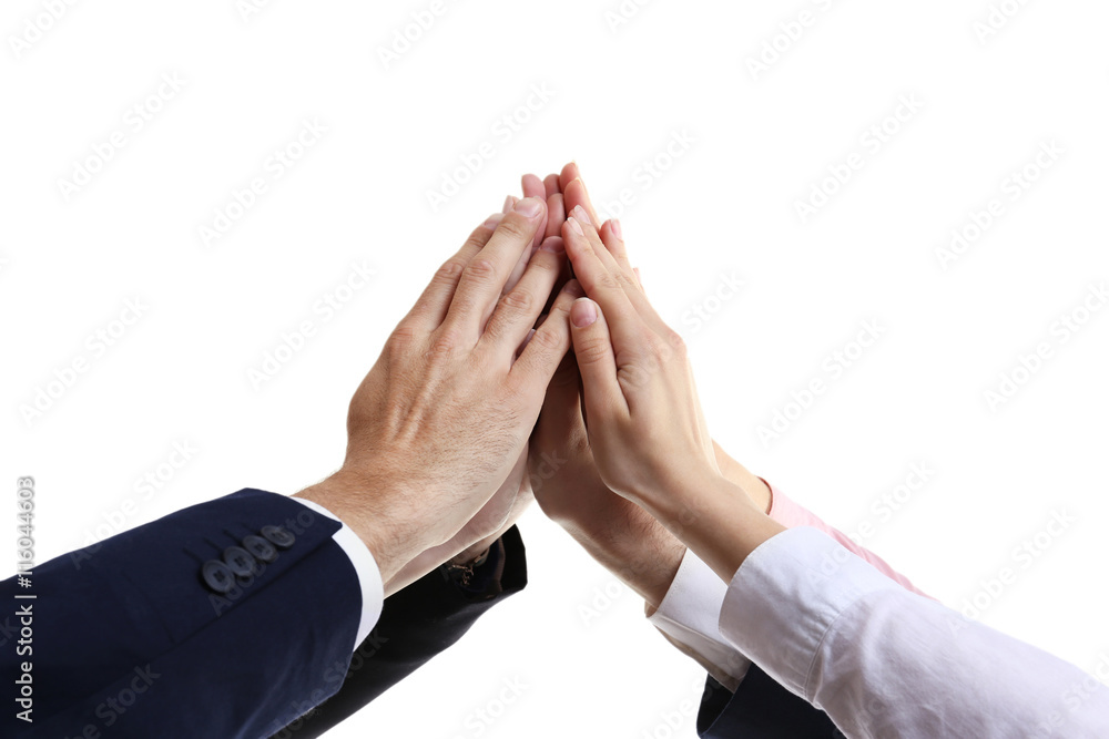 Obraz premium Business people hands. Teamwork concept
