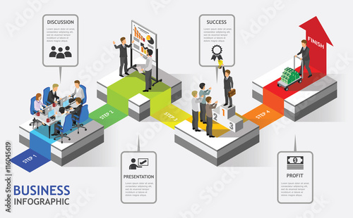 Isometric Business People Teamwork