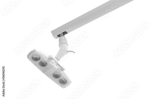 lamp in dental clinic Isolated on white background clipping path