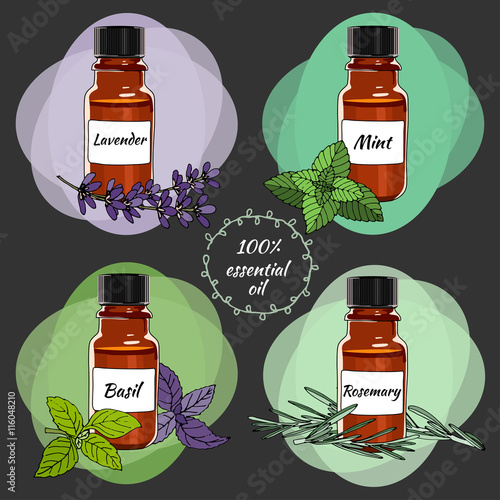 Vector essential oils set 1