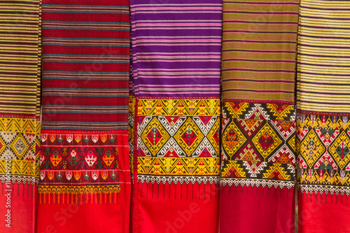 Thai northern style silk skirt photo