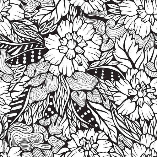 Seamless floral pattern photo