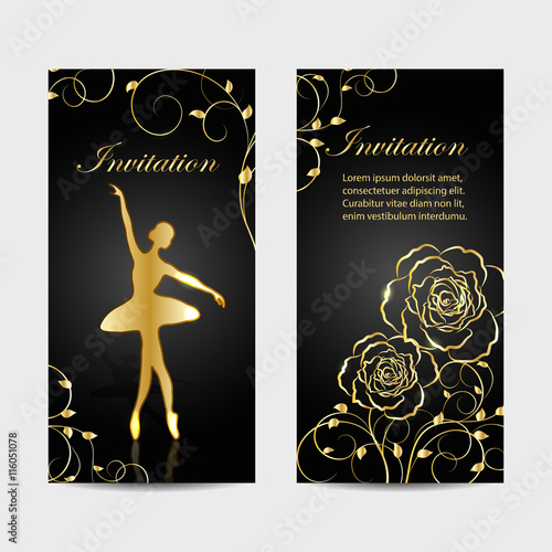 Set of invitation cards design.