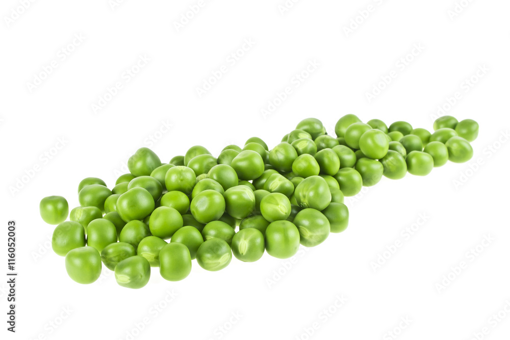 Fresh green peas isolated on a white background Fresh green peas isolated on a white background