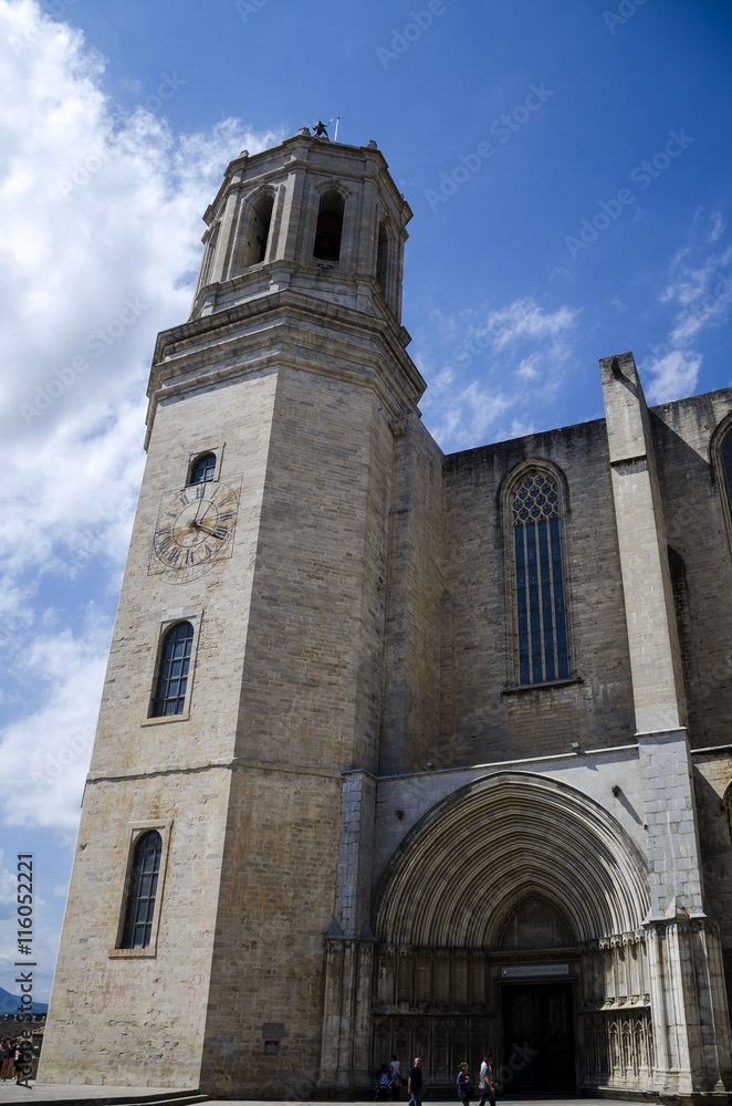 The Cathedral of Girona in Catalonia, Spain. The Cathedral of Girona in Catalonia, Spain.