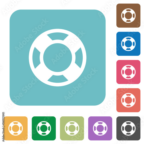 Flat lifesaver icons