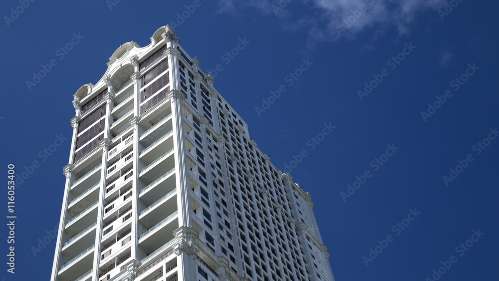 Building under the deep blue sky Building under the deep blue sky