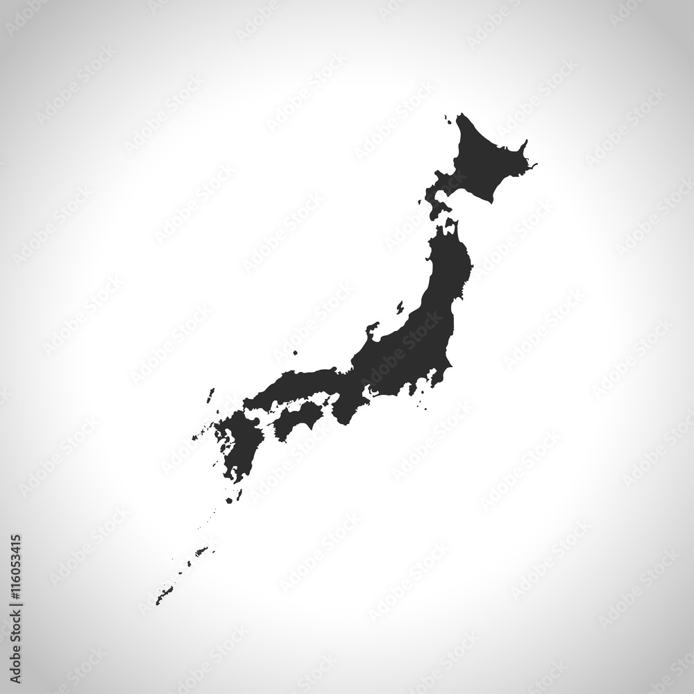Fototapeta map of Japan