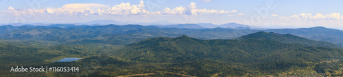 Panorama view from the top of mountain