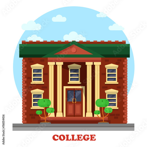 Facade of national college corpus for education