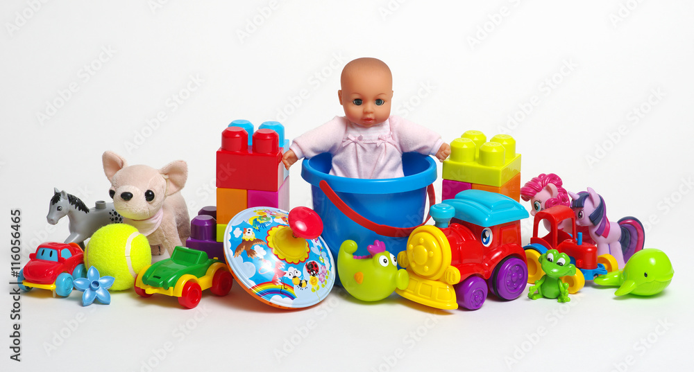 Obraz premium Toys on a white