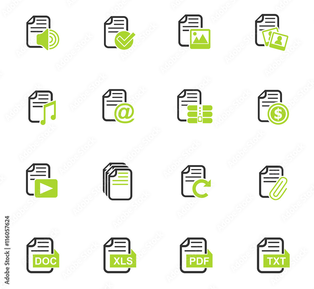 document icon set document icon set