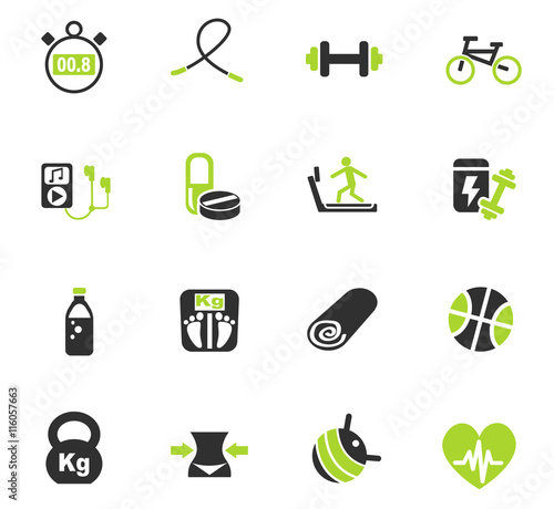 fitness icon set