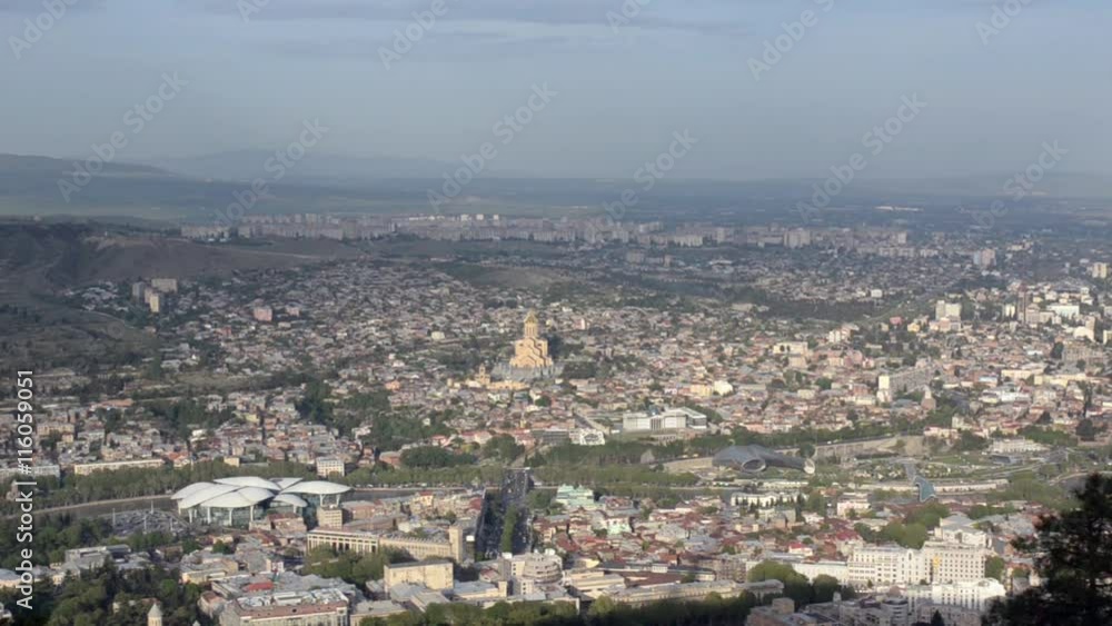 General view from the height of Tbilisi on Mtatsminda Park, Trinity Cathedral Sameba House of Justice
General view from the height of Tbilisi on Mtatsminda Park, Trinity Cathedral Sameba House of Justice
