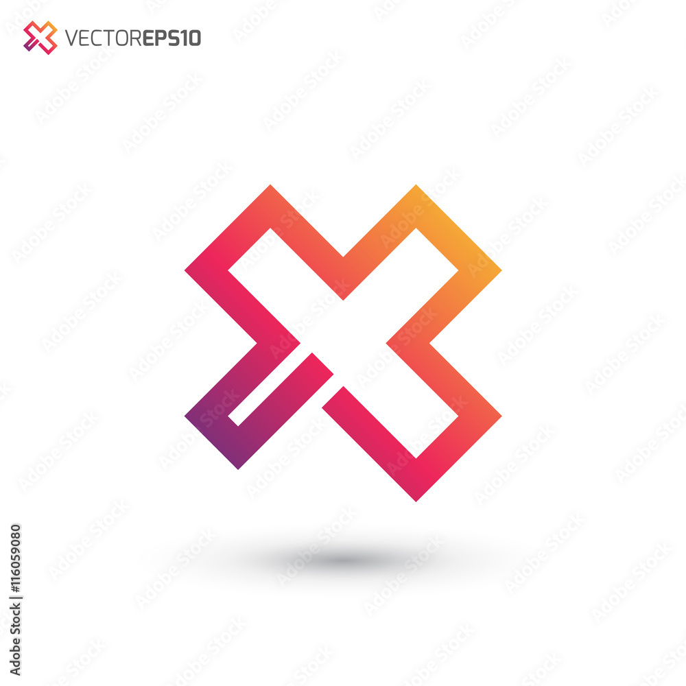 Obraz premium Abstract Letter X Logo