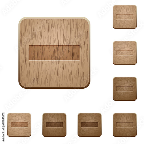 Minus sign wooden buttons