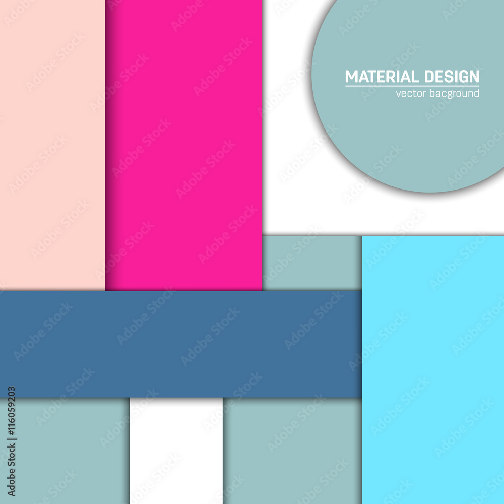 Vector material design background. Abstract creative concept layout template. For web and mobile app, paper art illustration design. style blank, poster, booklet. Motion wallpaper element. Flat ui.