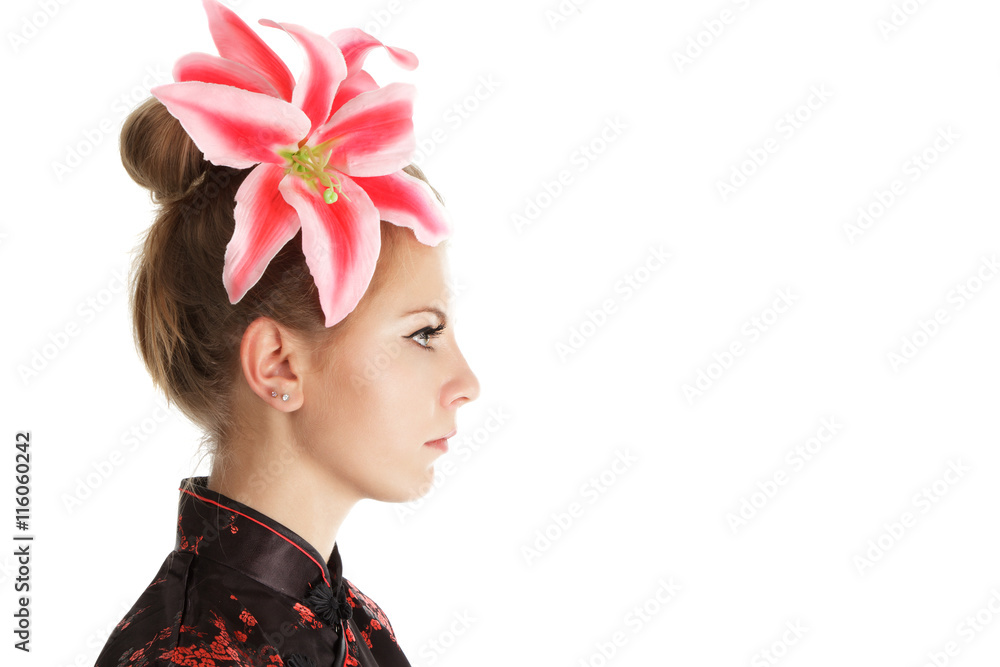 Woman with flower Woman with flower