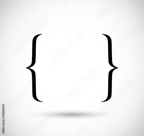 Bracket icon vector