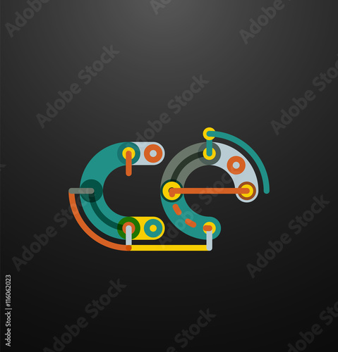 Company branding logo of initial letters