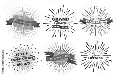 Grand opening celebration rays design vector illustration
