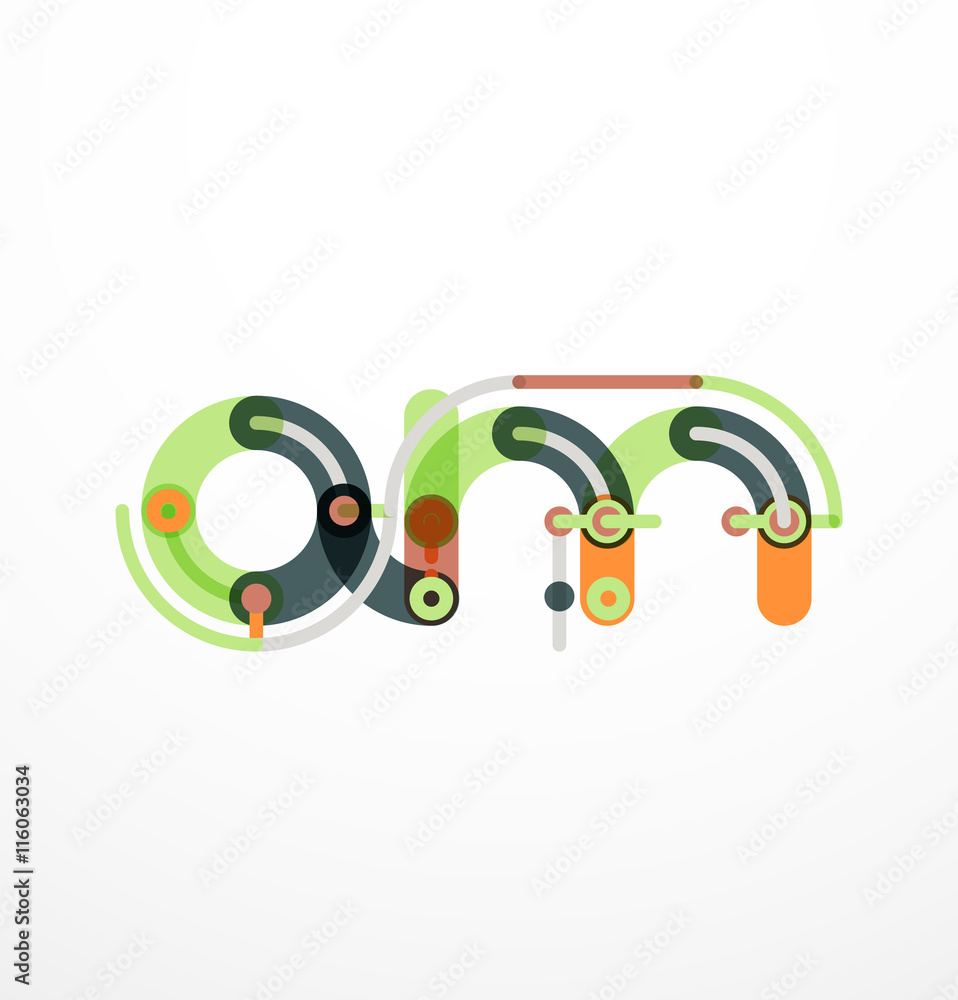 Fototapeta premium Abstract line design letter logo