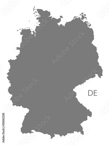 Germany Map grey