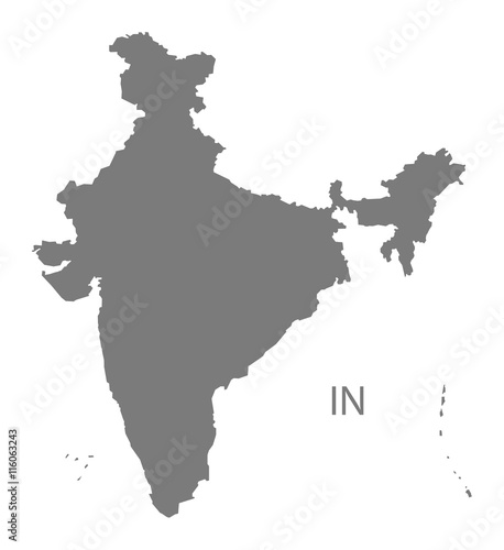India Map grey